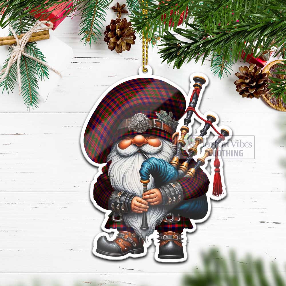 Wright Tartan Bagpiper Gnome Christmas Ornament - Tartan Vibes Clothing