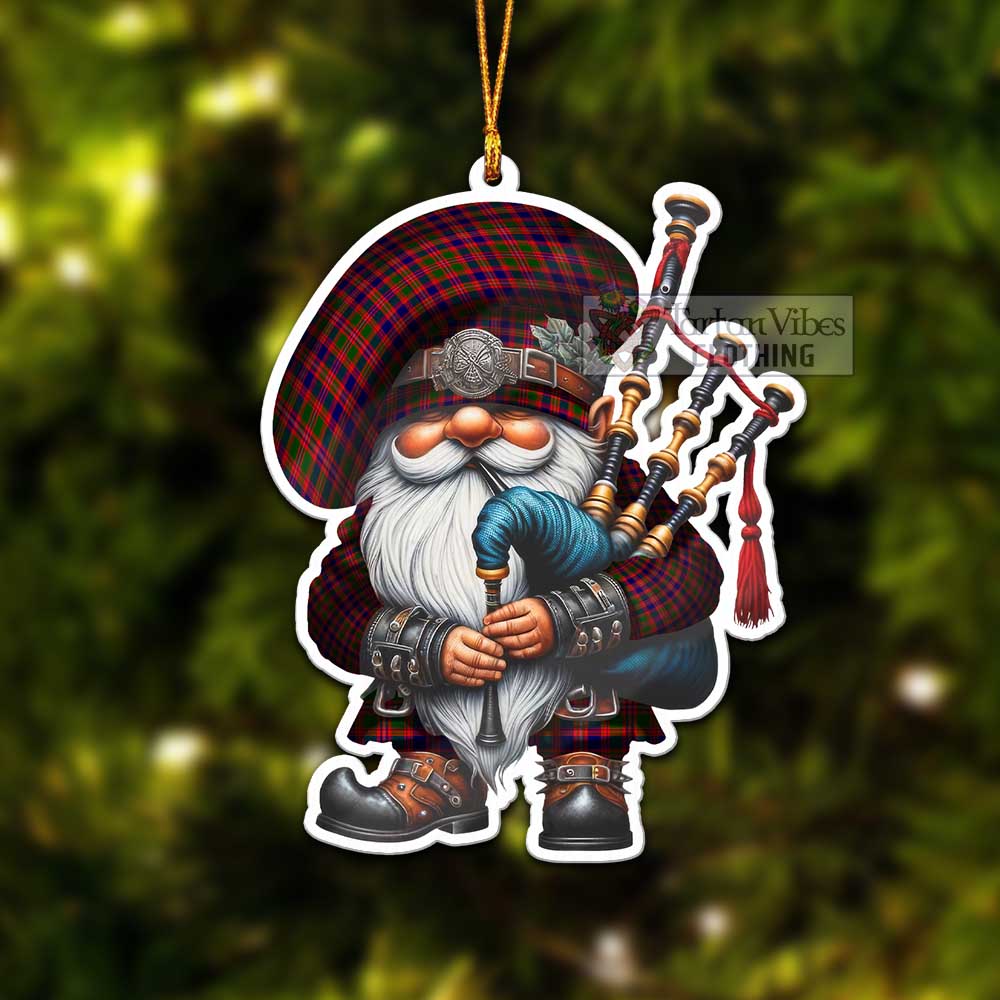 Wright Tartan Bagpiper Gnome Christmas Ornament - Tartan Vibes Clothing