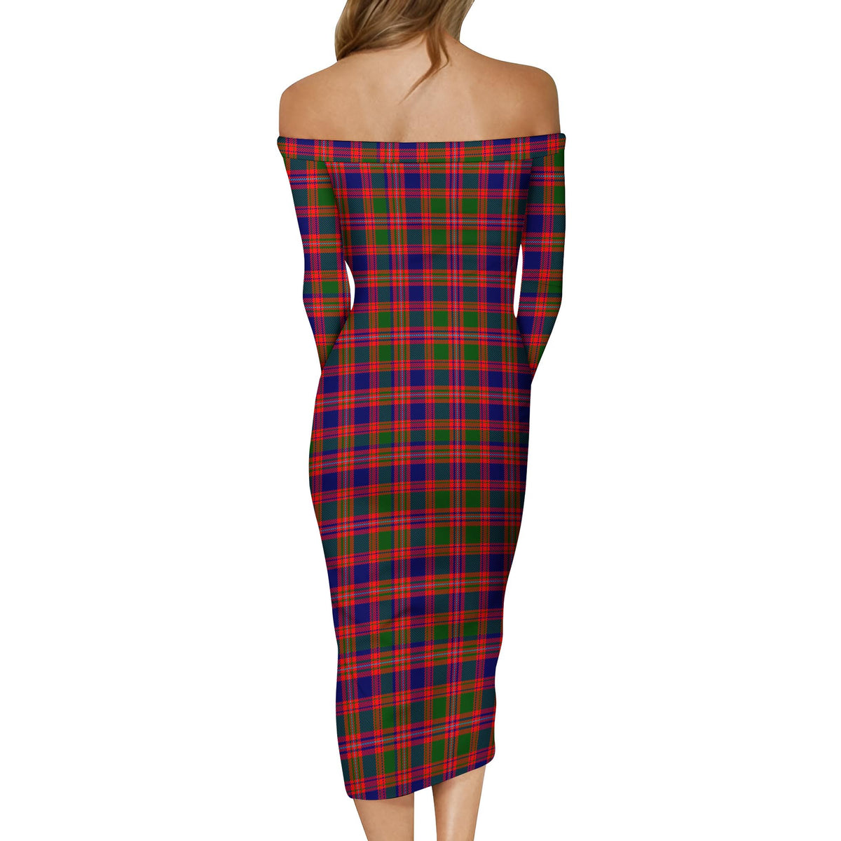 Wright Tartan Off Shoulder Lady Dress - Tartan Vibes Clothing