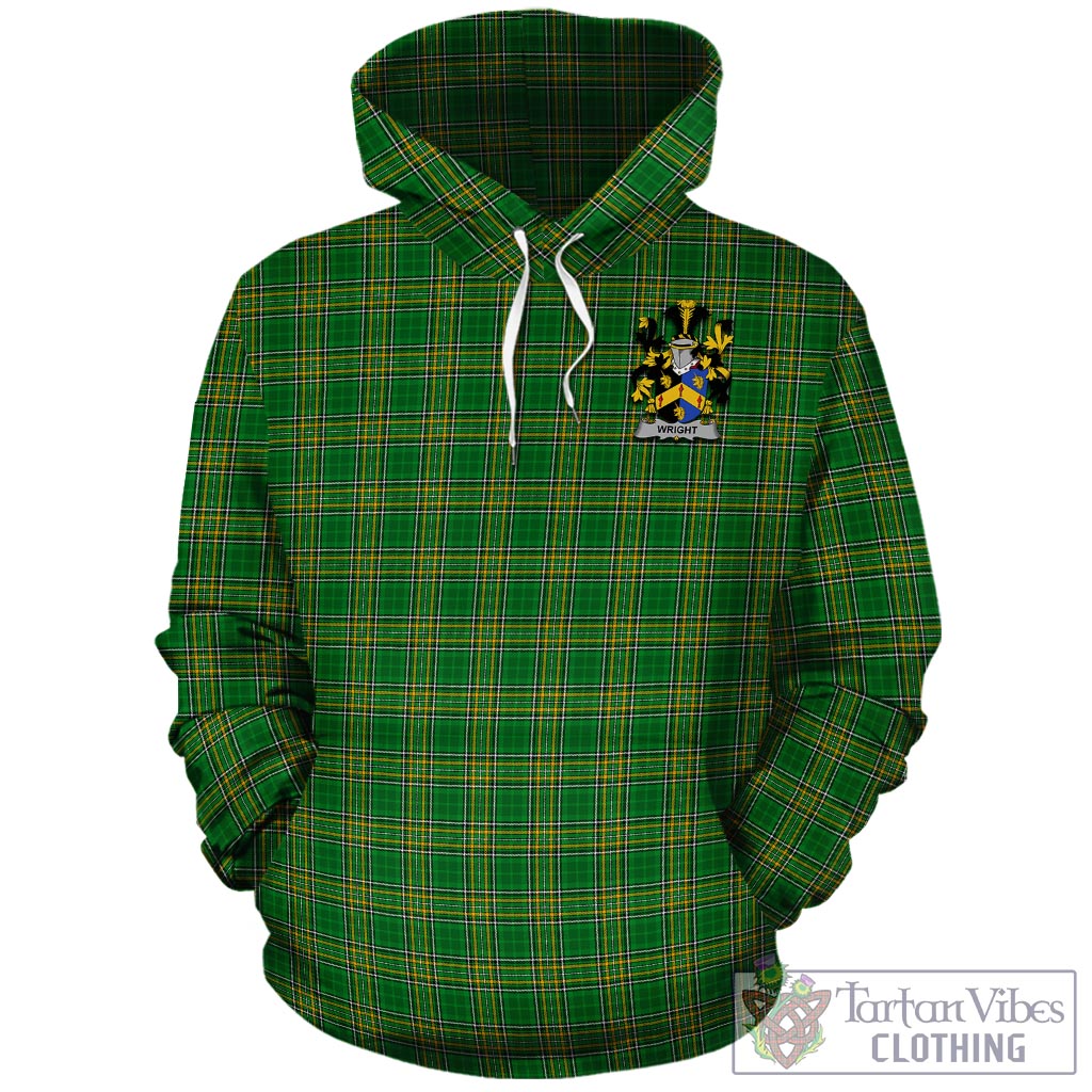 Wright Irish Clan Tartan Hoodie with Coat of Arms - Tartan Vibes Clothing