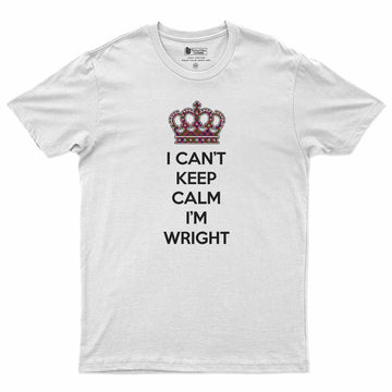 Wright Can't Keep Calm Men's T-Shirt White - Tartan Vibes Clothing