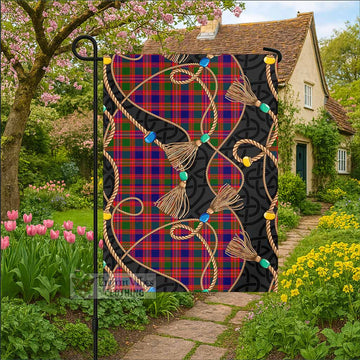 Wright Scottish Tartan Twisted Ropes Stylized Garden Flag - Tartan Vibes Clothing