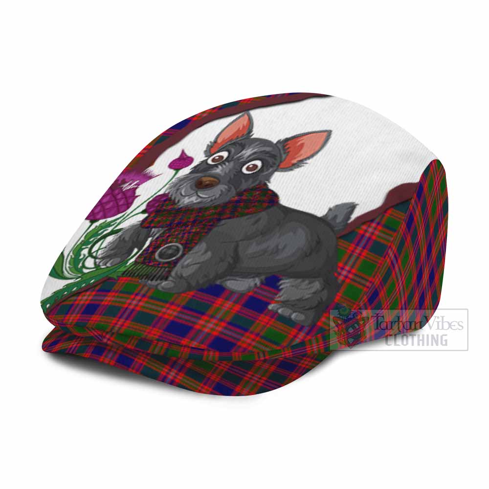 Wright Scottish Terrier Tartan Flat Cap, Jeff Cap Thistle Heritage Art - Tartan Vibes Clothing
