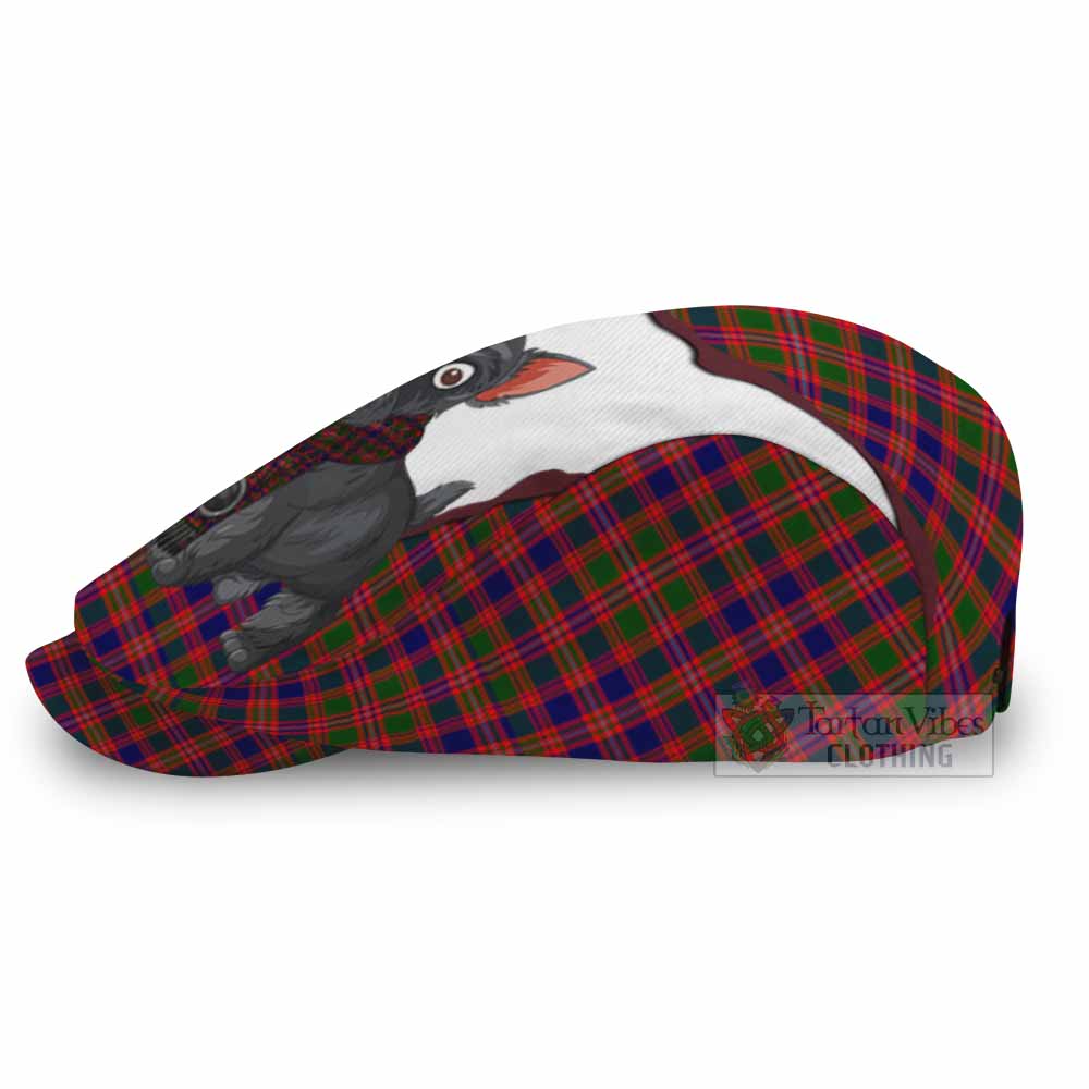 Wright Scottish Terrier Tartan Flat Cap, Jeff Cap Thistle Heritage Art - Tartan Vibes Clothing