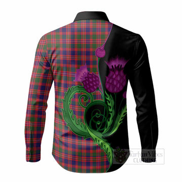 Wright Tartan Long Sleeve Button Shirts Traditional Scottish Thistle Men's Shirt - Tartan Vibes Clothing