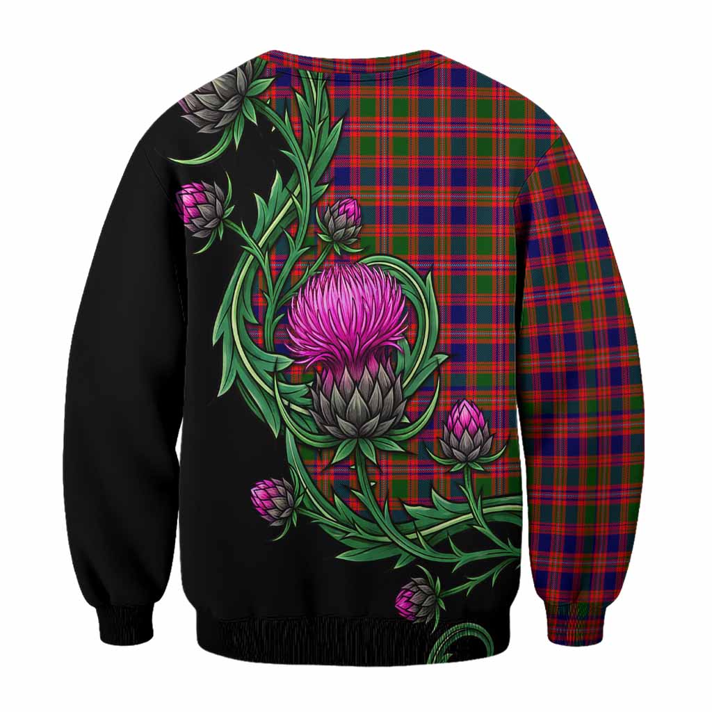 Wright Tartan Sweatshirt Resilient Scottish Thistle - Tartan Vibes Clothing