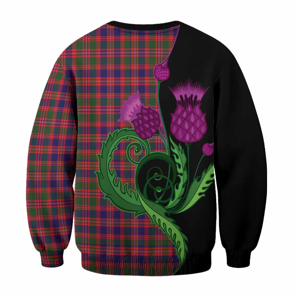 Wright Tartan Sweatshirt Traditional Scottish Thistle - Tartan Vibes Clothing