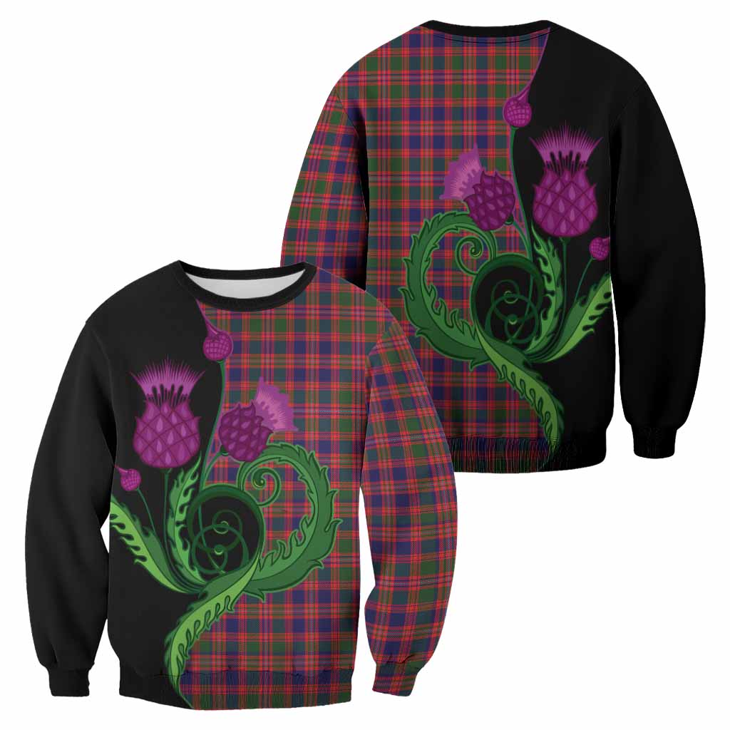 Wright Tartan Sweatshirt Traditional Scottish Thistle - Tartan Vibes Clothing