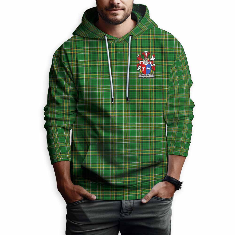 Wybrants Irish Clan Tartan Hoodie with Coat of Arms