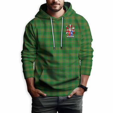 Wybrants Irish Clan Tartan Hoodie with Coat of Arms