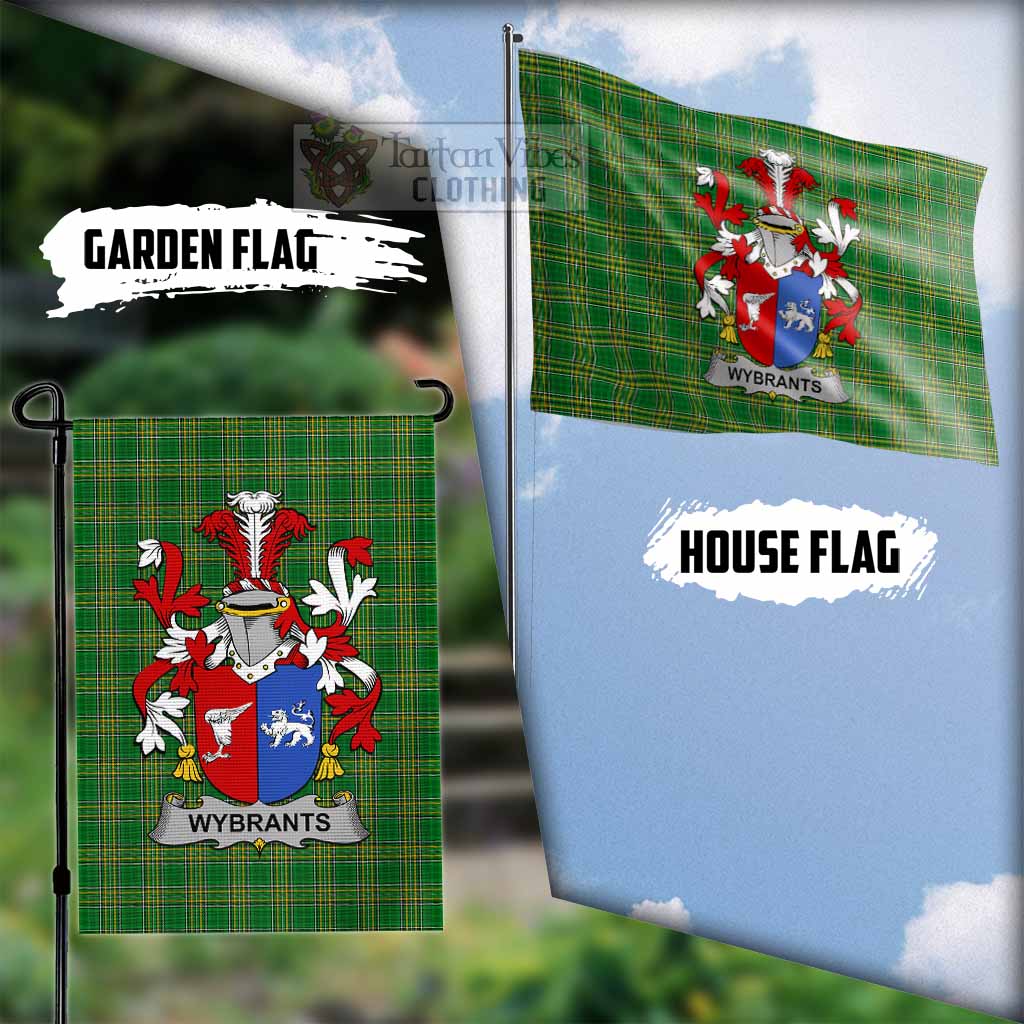 Tartan Vibes Clothing Wybrants Irish Clan Flag with Coat of Arms