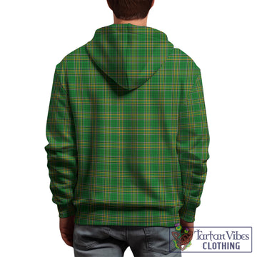 Wybrants Irish Clan Tartan Hoodie with Coat of Arms