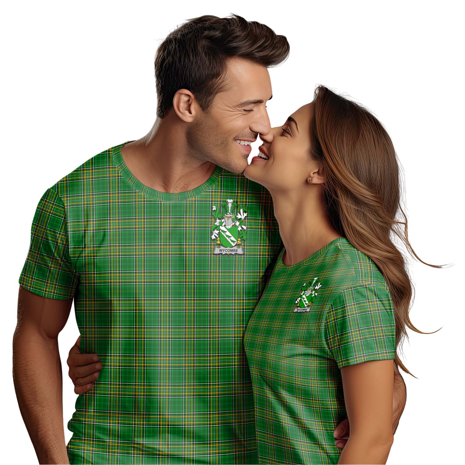 Tartan Vibes Clothing Wycombe Ireland Clan Tartan T-Shirt with Family Seal