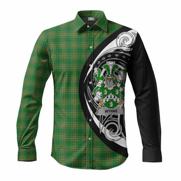 Wynne Irish Clan Long Sleeve Button Shirt Celtic Circle Style Men's Shirt S - Tartan Vibes Clothing