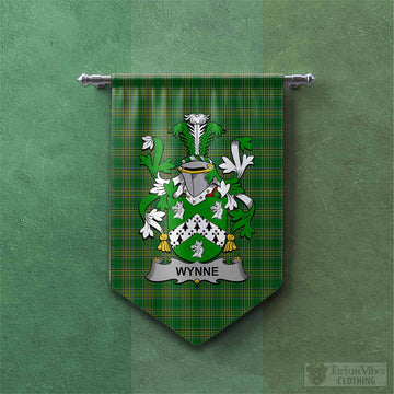 Wynne Irish Clan Tartan Gonfalon, Tartan Banner with Coat of Arms Chevron - Tartan Vibes Clothing