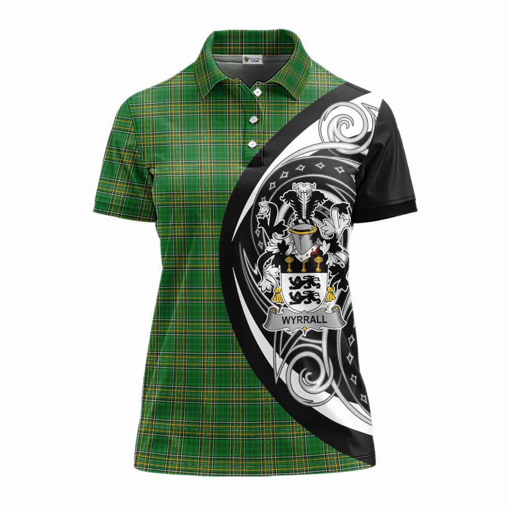 Wyrrall Irish Clan Women's Polo Shirt Celtic Circle Style Women - Tartan Vibes Clothing
