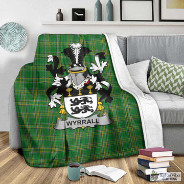 Wyrrall Irish Clan Tartan Blanket with Coat of Arms