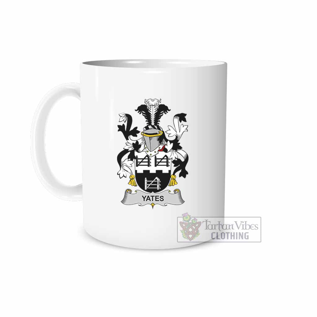 Yeates Irish Clan Coat of Arms Ceramic Mug White - 2D-tartanvibesclothing
