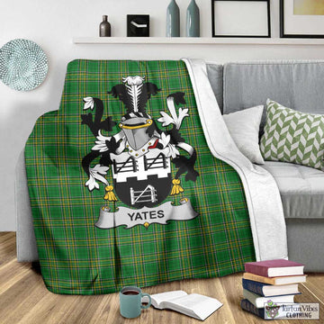 Yeates Irish Clan Tartan Blanket with Coat of Arms