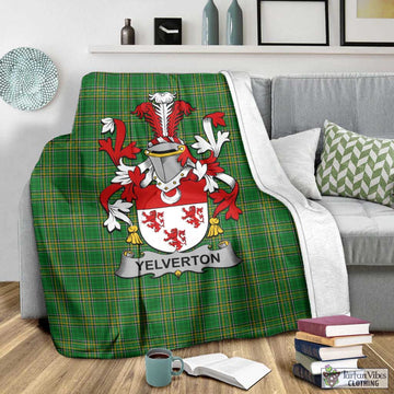 Yelverton Irish Clan Tartan Blanket with Coat of Arms