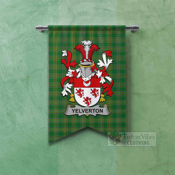 Yelverton Irish Clan Tartan Gonfalon, Tartan Banner with Coat of Arms Fishtail - Tartan Vibes Clothing