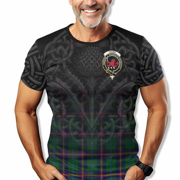 Young Tartan T-Shirt with Family Crest Celtic Thistle Vibes