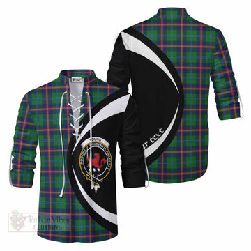 Young Tartan Ghillie Kilt Shirt with Family Crest Circle Style