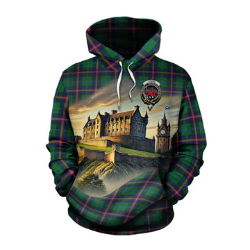 Young Tartan Family Crest Cotton Hoodie with Scottish Ancient Castle Style Pullover Hoodie XS - Tartan Vibes Clothing