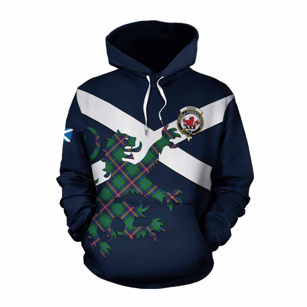 Tartan Vibes Clothing Young Tartan Lion Rampant Cotton Hoodie Proudly Display Your Heritage with Alba Gu Brath and Clan Name