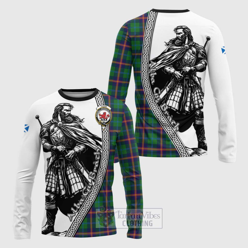 Tartan Vibes Clothing Young Tartan Clan Crest Long Sleeve T-Shirt with Highlander Warrior Celtic Style