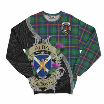 Young Tartan Family Crest Sweatshirt Lion Rampant Royal Thistle Shield Celtic Inspired Unisex - Tartan Vibes Clothing