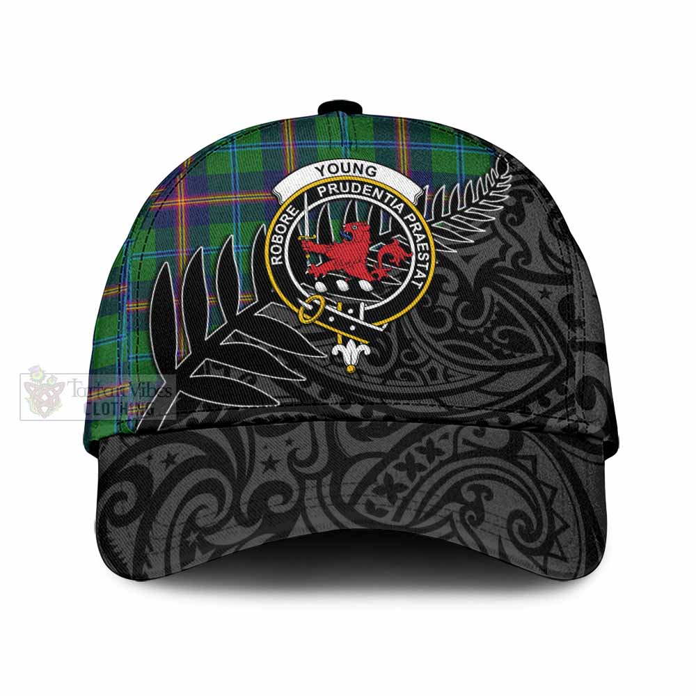 Tartan Vibes Clothing Young Tartan Classic Cap with New Zealand Silver Fern Half Style