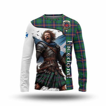 Young Crest Tartan Long Sleeve T-Shirt Inspired by the Freedom of Scottish Warrior