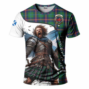 Young Crest Tartan T-Shirt Inspired by the Freedom of Scottish Warrior