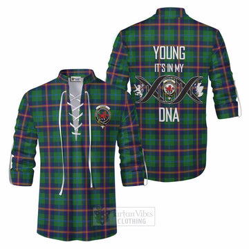 Young Tartan Ghillie Kilt Shirt with Family Crest DNA In Me Style