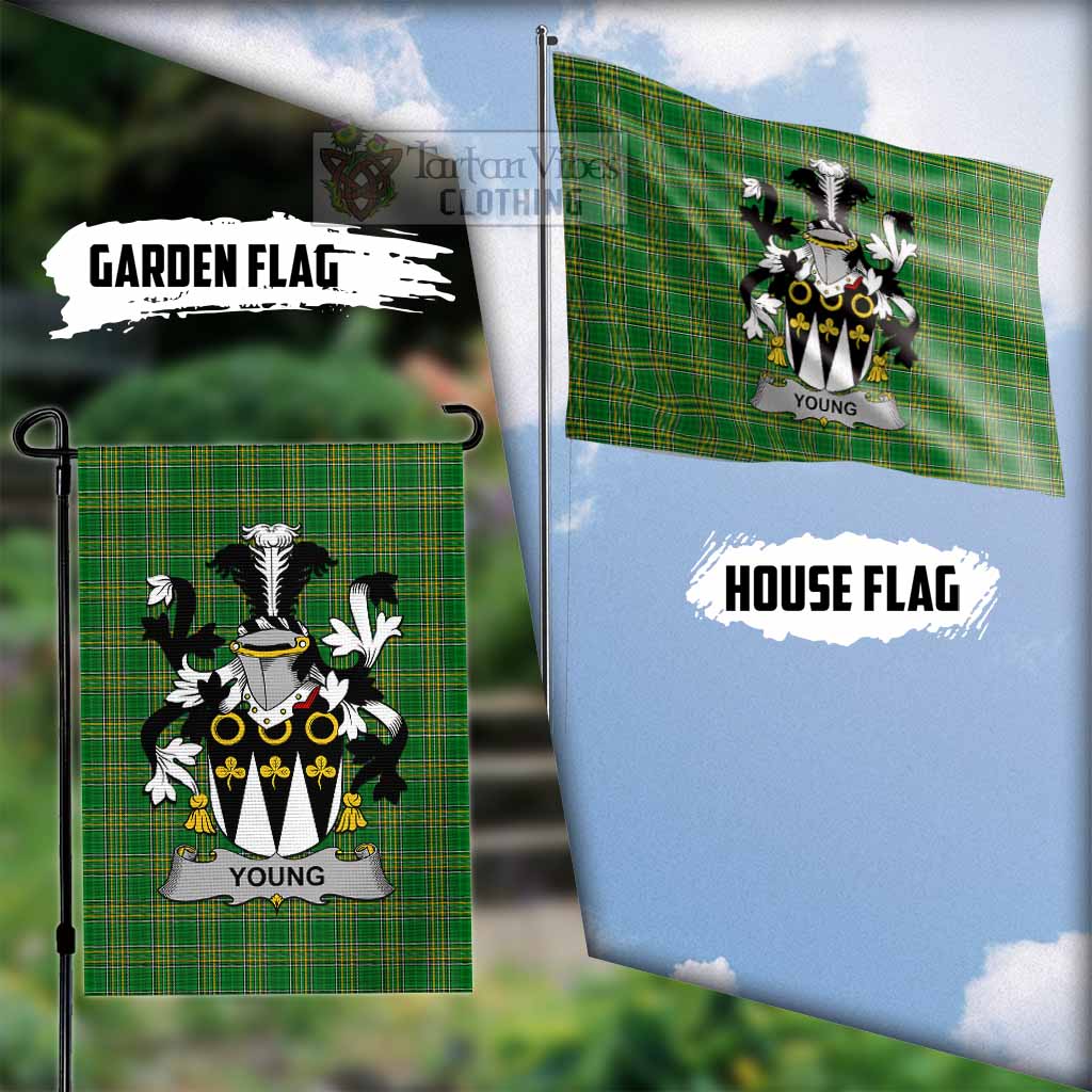 Tartan Vibes Clothing Young Irish Clan Flag with Coat of Arms