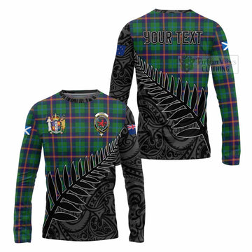 Young Crest Tartan Long Sleeve T-Shirt with New Zealand Silver Fern Half Style