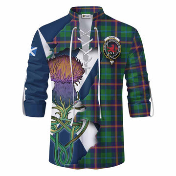 Young Tartan Family Crest Ghillie Kilt Shirt Scottish Thistle Celtic Inspired Men - Tartan Vibes Clothing
