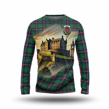 Young Tartan Family Crest Long Sleeve T-Shirt with Scottish Ancient Castle Style Unisex - Tartan Vibes Clothing