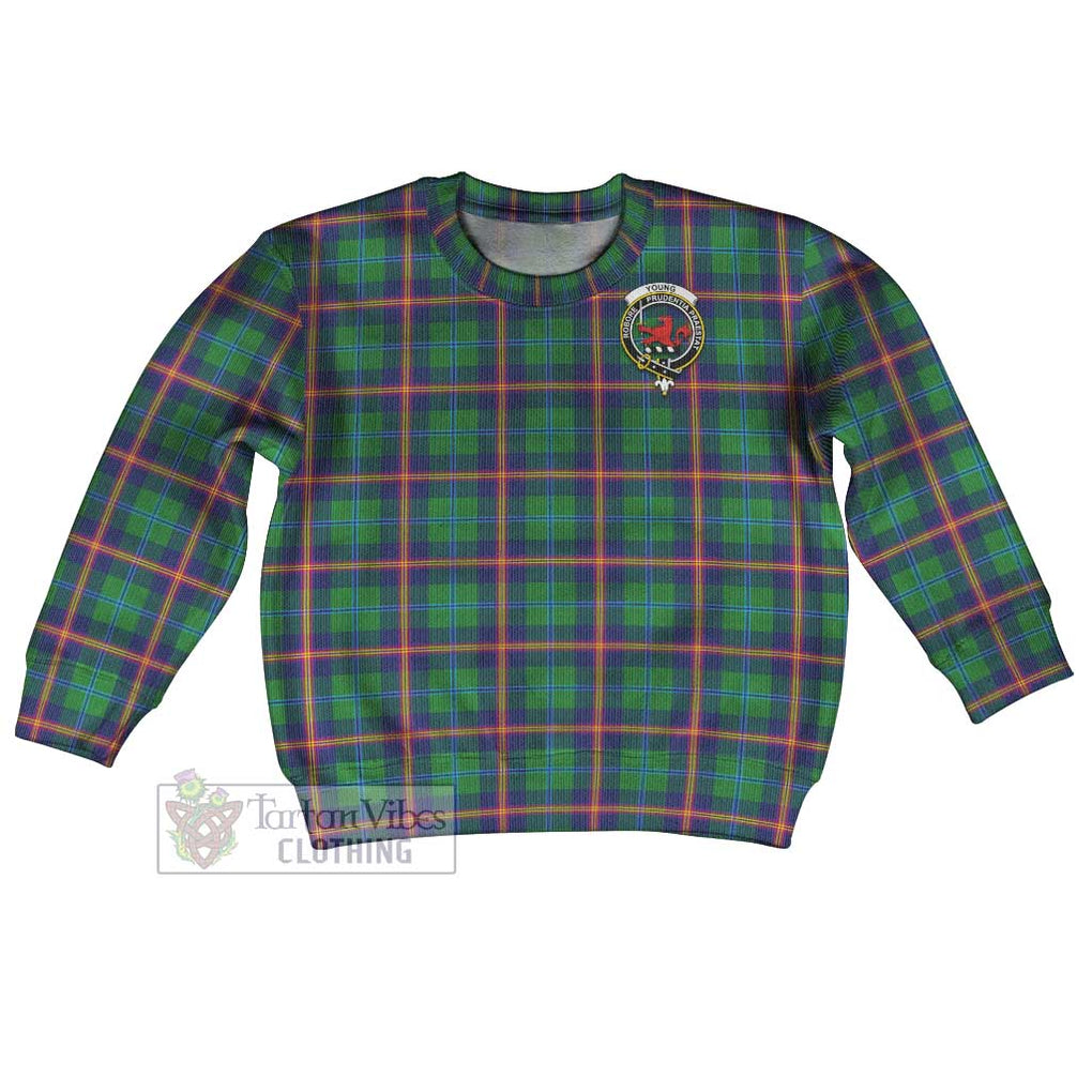 Tartan Vibes Clothing Young Tartan Kid Ugly Sweater with Family Crest