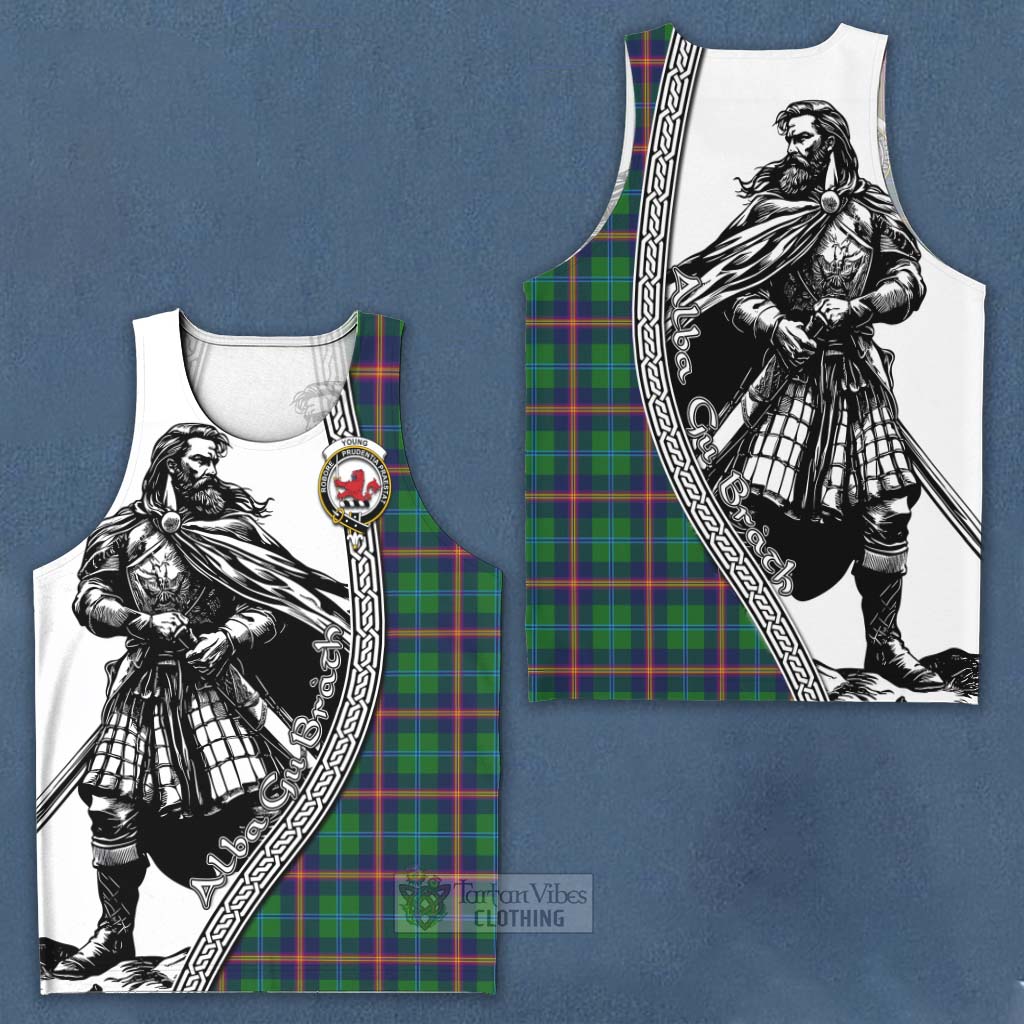 Tartan Vibes Clothing Young Tartan Clan Crest Men's Tank Top with Highlander Warrior Celtic Style