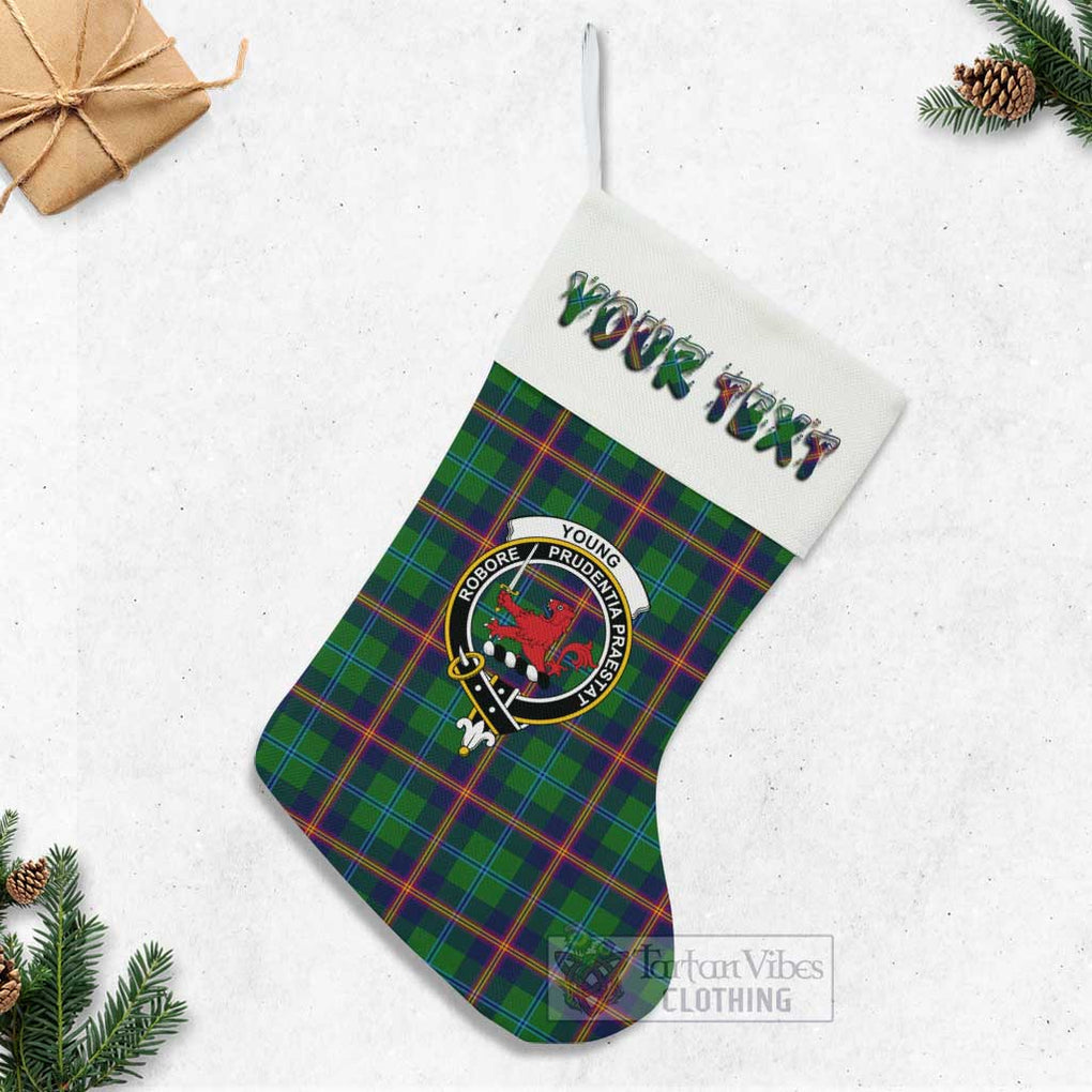 Tartan Vibes Clothing Young Tartan Family Crest Christmas Stocking with Personalized Text