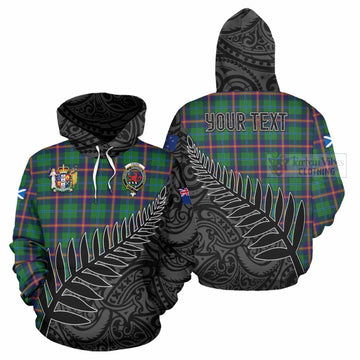 Young Crest Tartan Hoodie with New Zealand Silver Fern Half Style