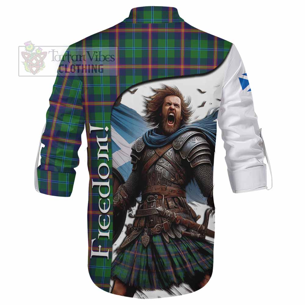 Tartan Vibes Clothing Young Crest Tartan Ghillie Kilt Shirt Inspired by the Freedom of Scottish Warrior