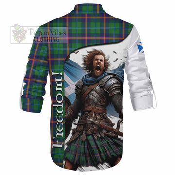 Young Crest Tartan Ghillie Kilt Shirt Inspired by the Freedom of Scottish Warrior