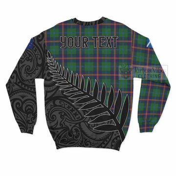 Young Crest Tartan Sweatshirt with New Zealand Silver Fern Half Style