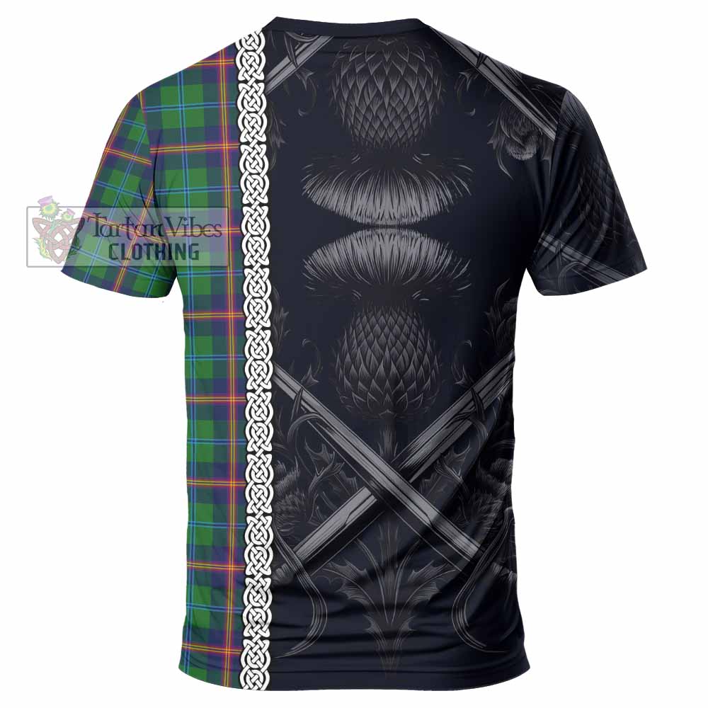 Tartan Vibes Clothing Young Tartan T-Shirt with Family Crest Cross Sword Thistle Celtic Vibes