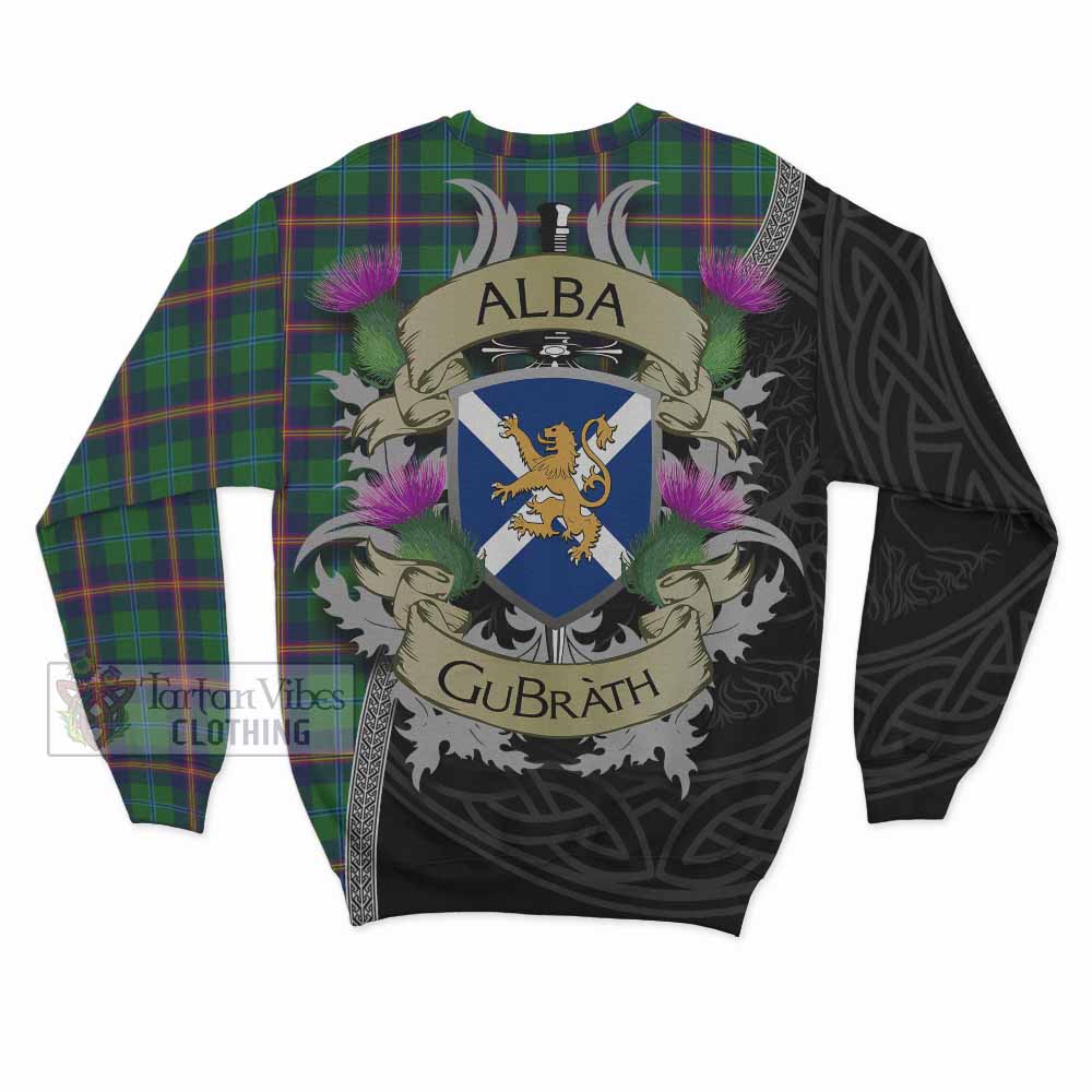 Young Tartan Family Crest Sweatshirt Lion Rampant Royal Thistle Shield Celtic Inspired - Tartan Vibes Clothing