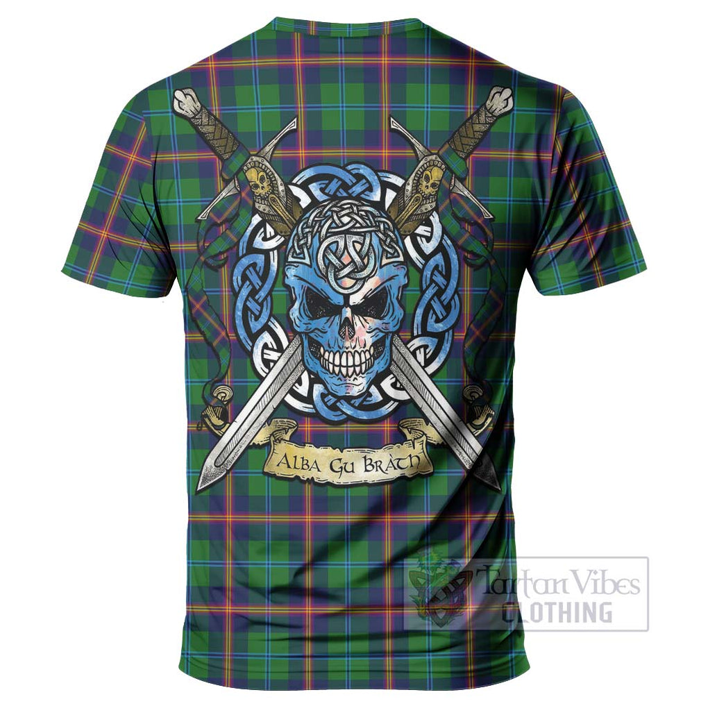 Tartan Vibes Clothing Young Tartan T-Shirt with Family Crest Celtic Skull Style