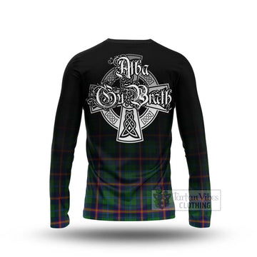 Young Tartan Long Sleeve T-Shirt Featuring Alba Gu Brath Family Crest Celtic Inspired